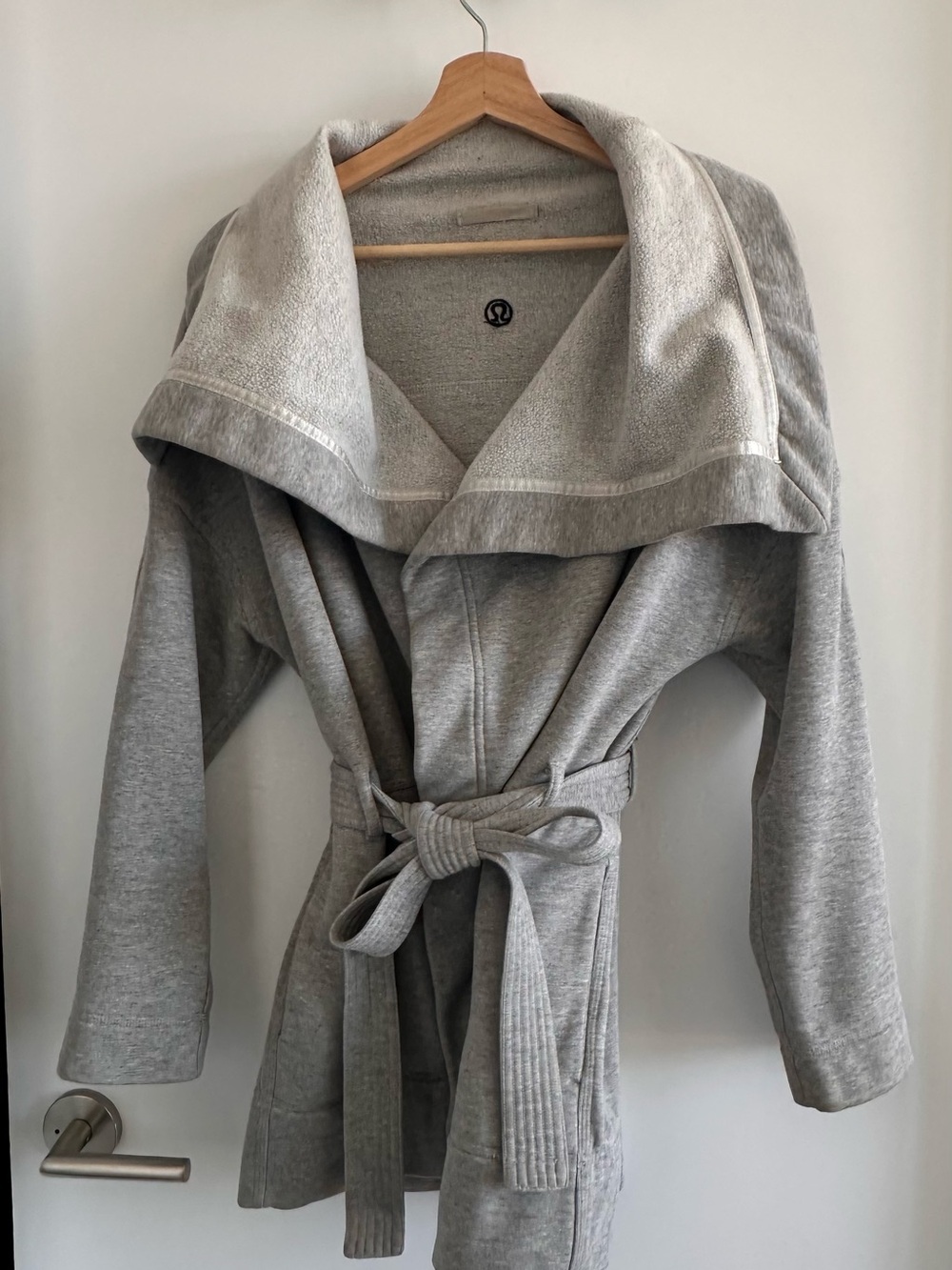 Lululemon Grey Belted Wrap Cardigan Jacket